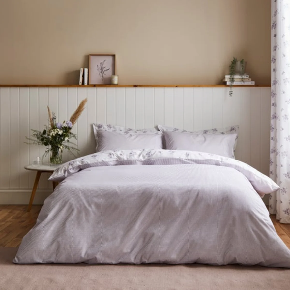 Hailey Ditsy Cotton Duvet Cover Set Mauve – image 3