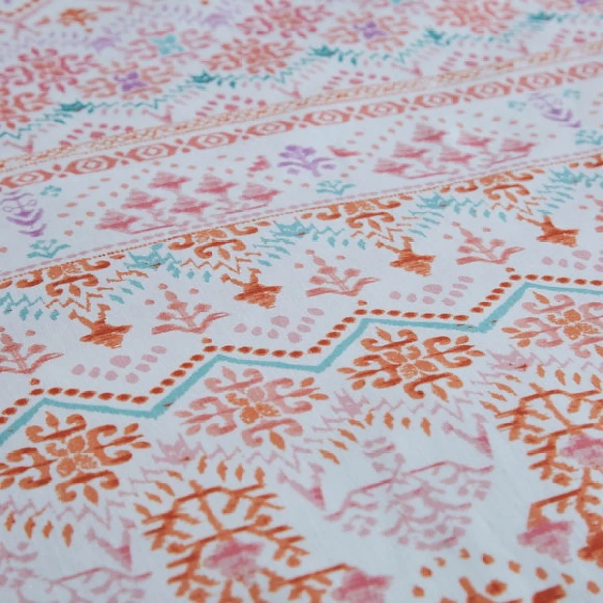 Maeva Tile Print Duvet Cover Set Orange – image 5