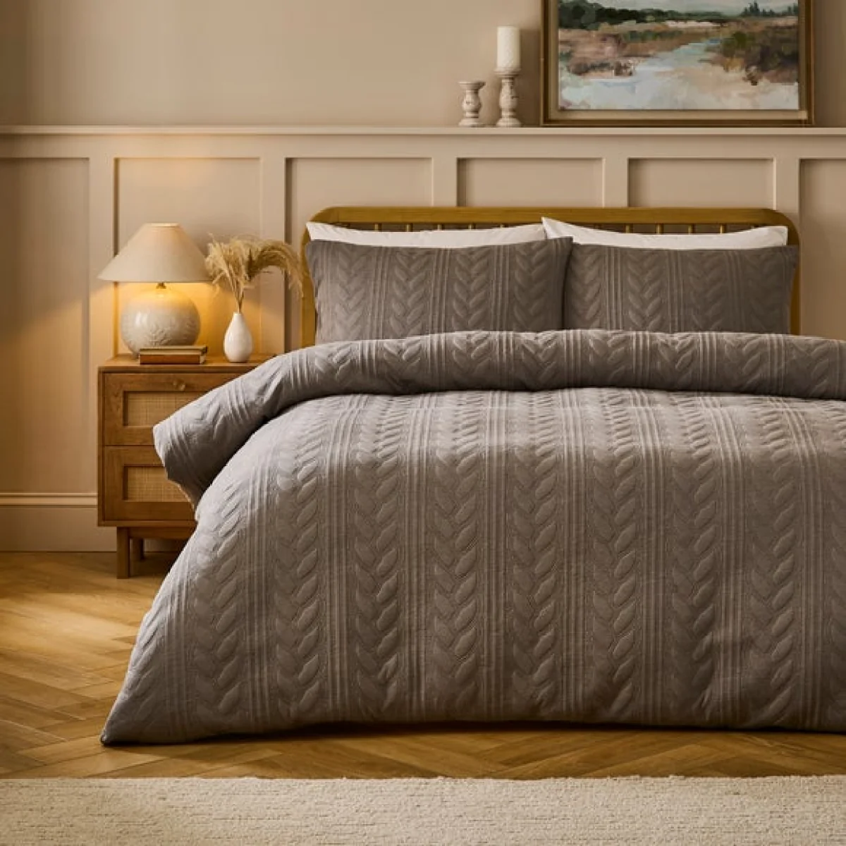 Berkley Cable Duvet Cover & Pillowcase Set – image 1
