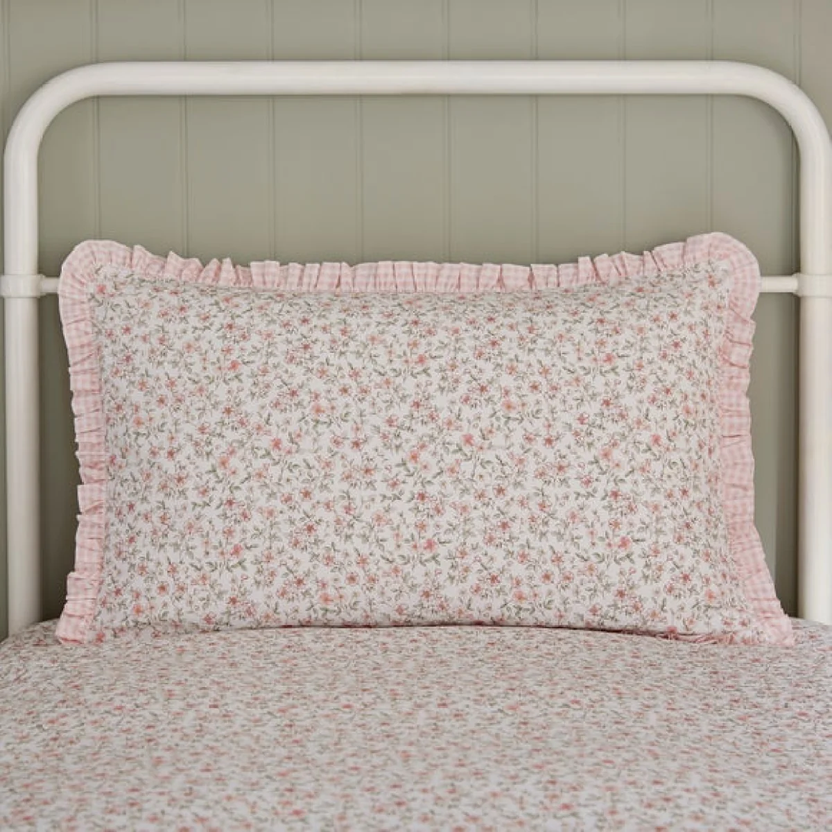 Ditsy Blooms Frill 100% Cotton Quilt Cover and Pillowcase Set – image 2