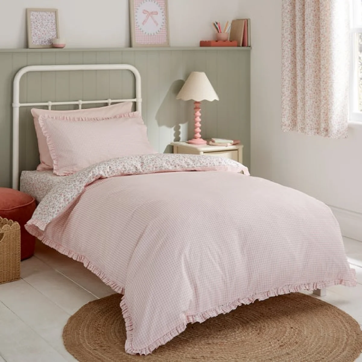 Ditsy Blooms Frill 100% Cotton Quilt Cover and Pillowcase Set – image 6