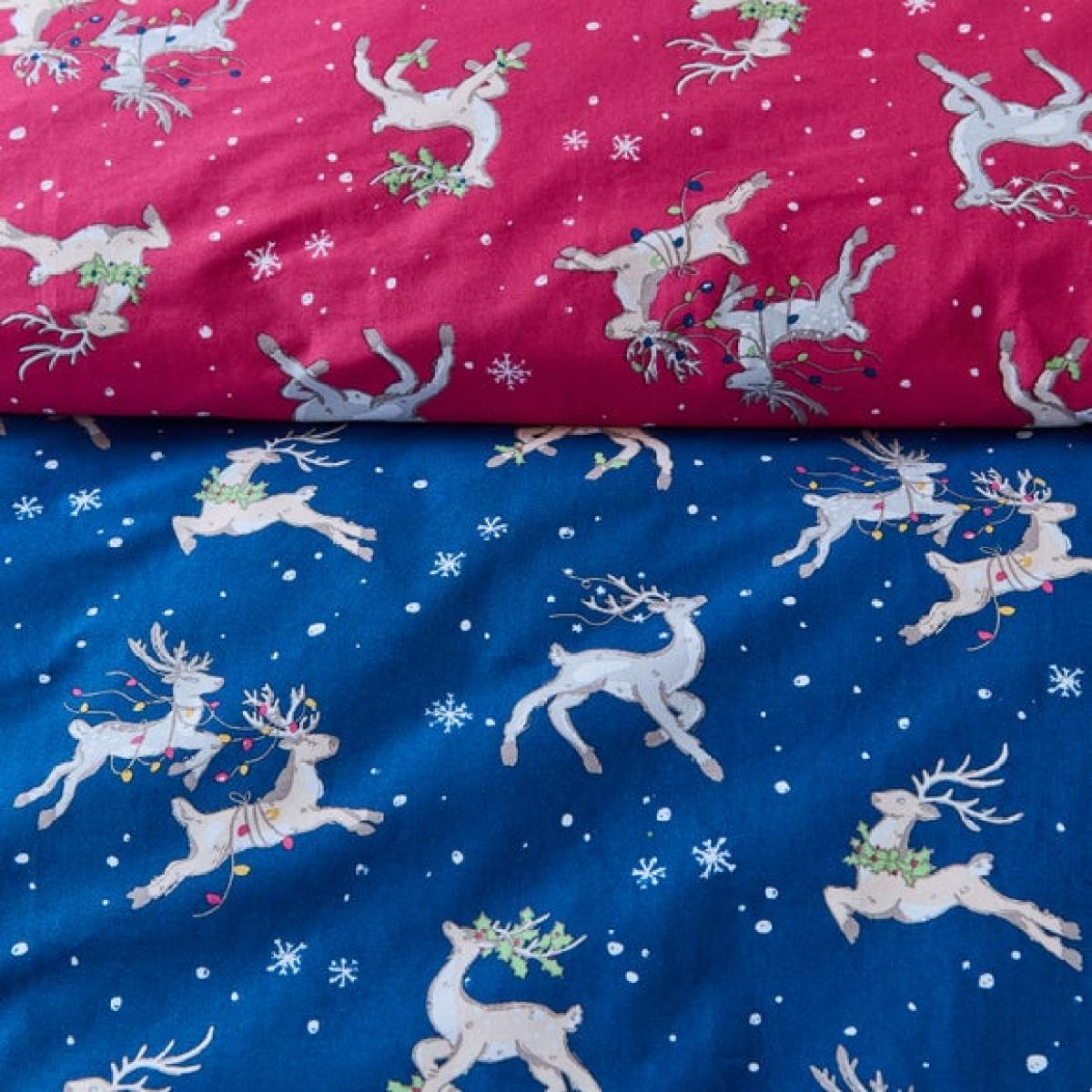Their Nibs Christmas Reindeer 100% Cotton Duvet Cover & Pillowcase Set – image 4