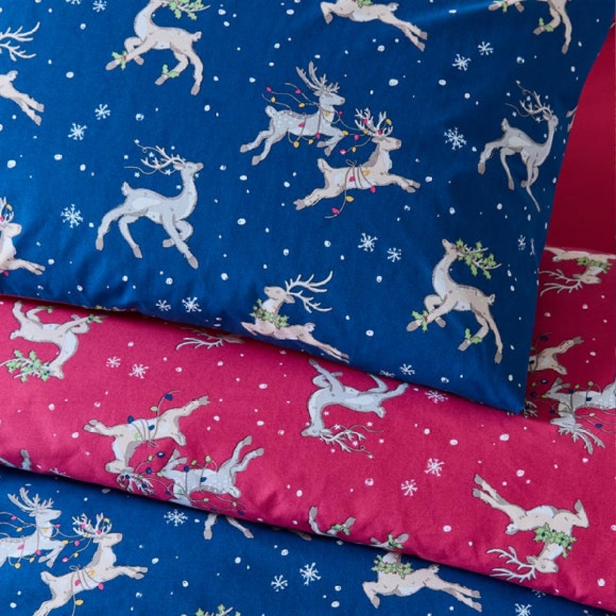 Their Nibs Christmas Reindeer 100% Cotton Duvet Cover & Pillowcase Set – image 5