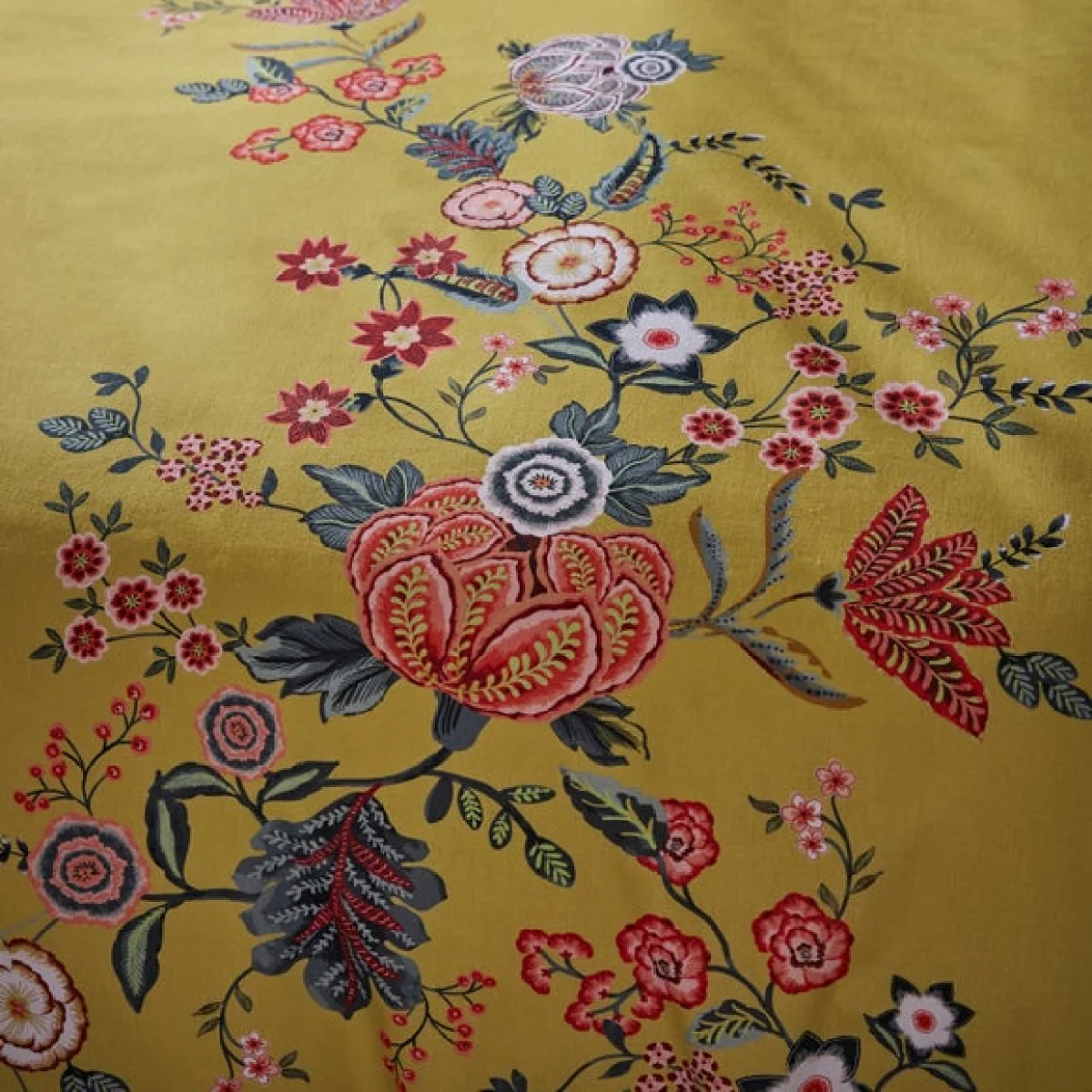 Tiverton Floral Trail Duvet Cover Set Yellow – image 4