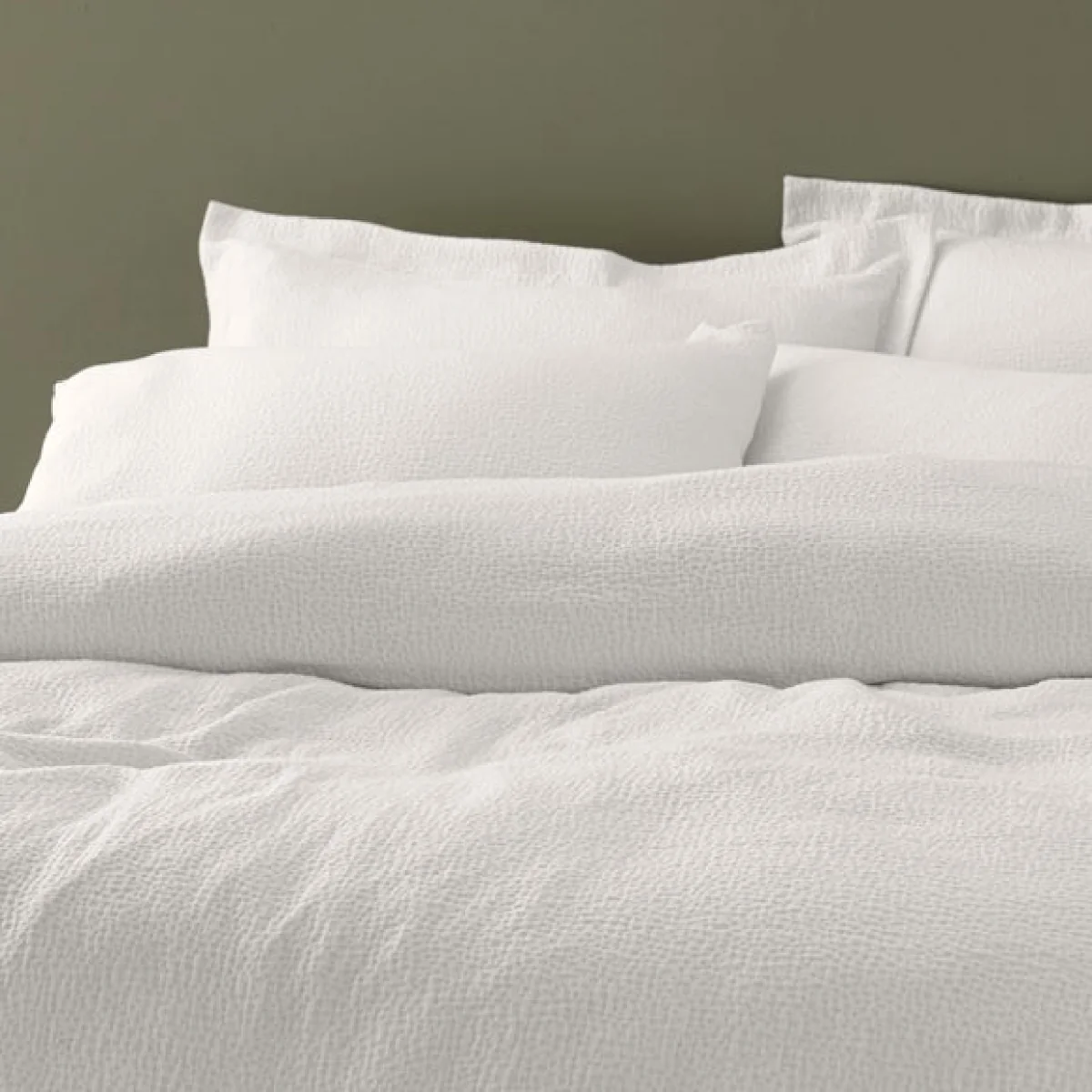 Everlee 100% Cotton Duvet Cover and Pillowcase Set White – image 5