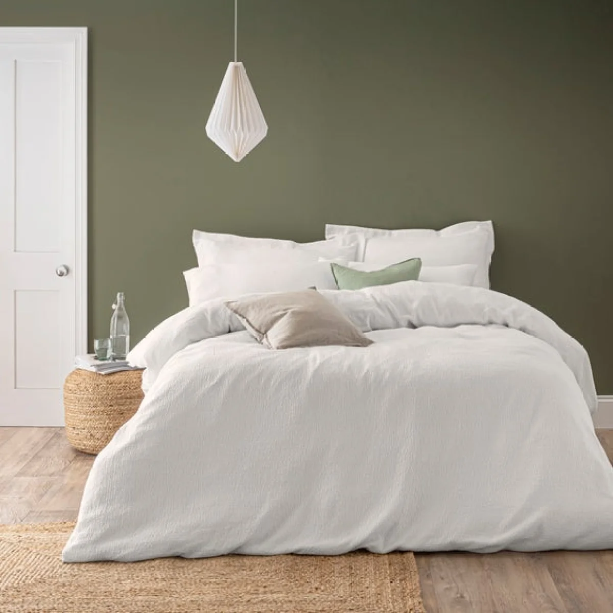 Everlee 100% Cotton Duvet Cover and Pillowcase Set White – image 7