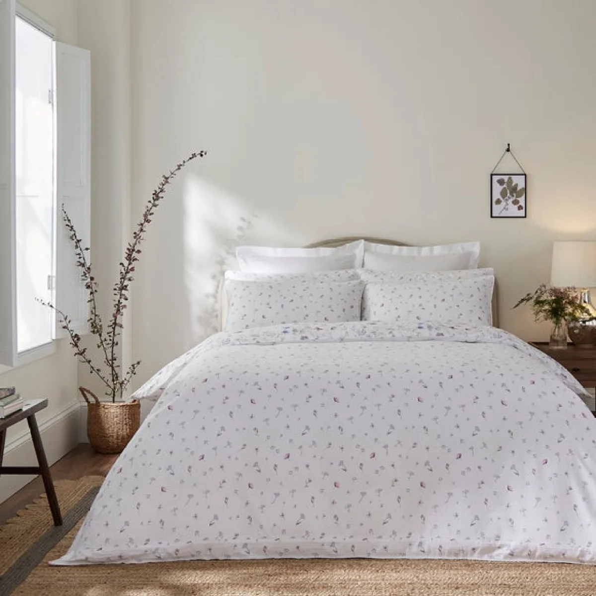 Dorma Wildflower Mauve Cotton Duvet Cover and Pillowcase Set Mauve – image 2