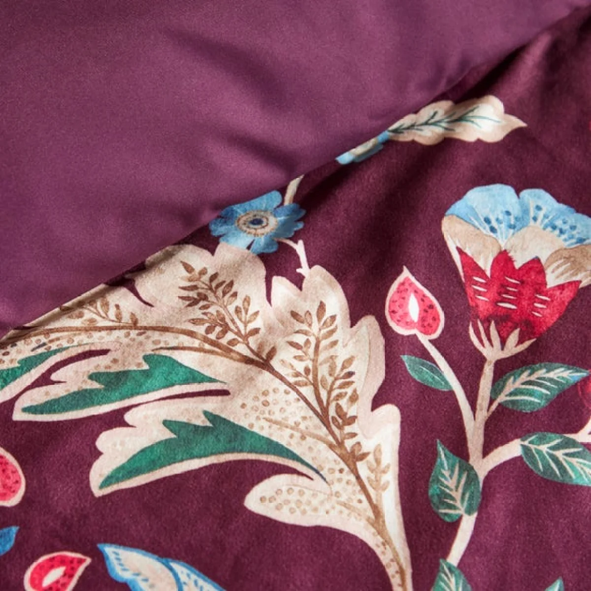 Delilah Purple Floral Fruit Tree Duvet Cover & Pillowcase Set Purple – image 4