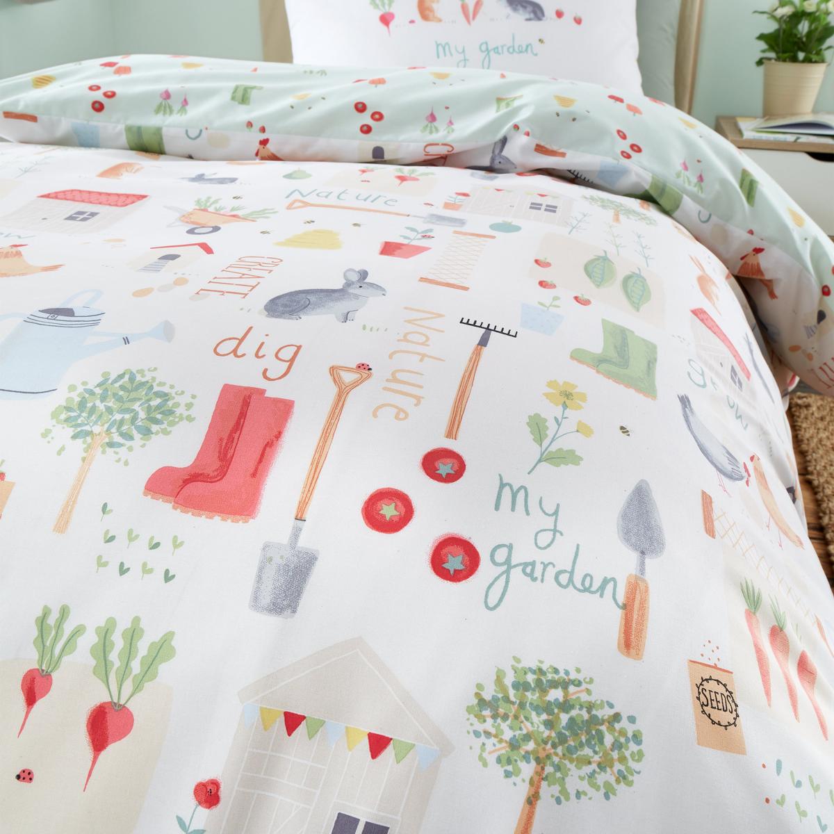 Catherine Lansfield My Allotment Polycotton Duvet Cover & Pillowcase Set – image 4