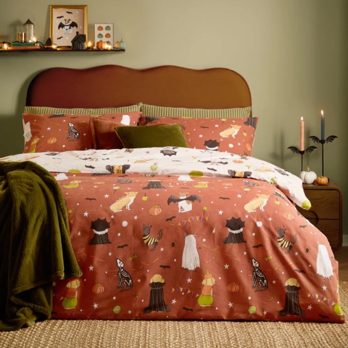 furn. Howloween Polycotton Duvet Cover & Pillowcase Set – image 2