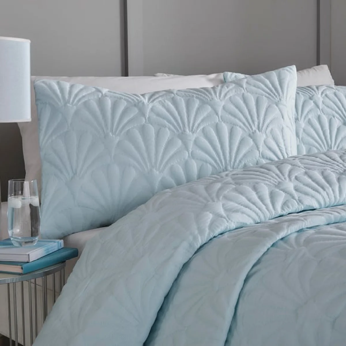 Cavali Duvet Cover and Pillowcase Set Duck Egg Blue Duck Egg (Blue) – image 2