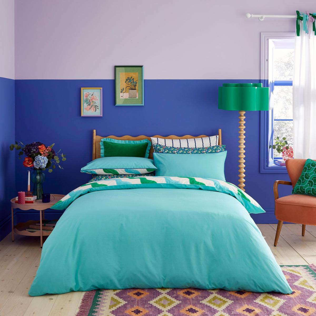 Sophie Robinson Hazy Wave 100% Cotton Duvet Cover & Pillowcase Set – image 3