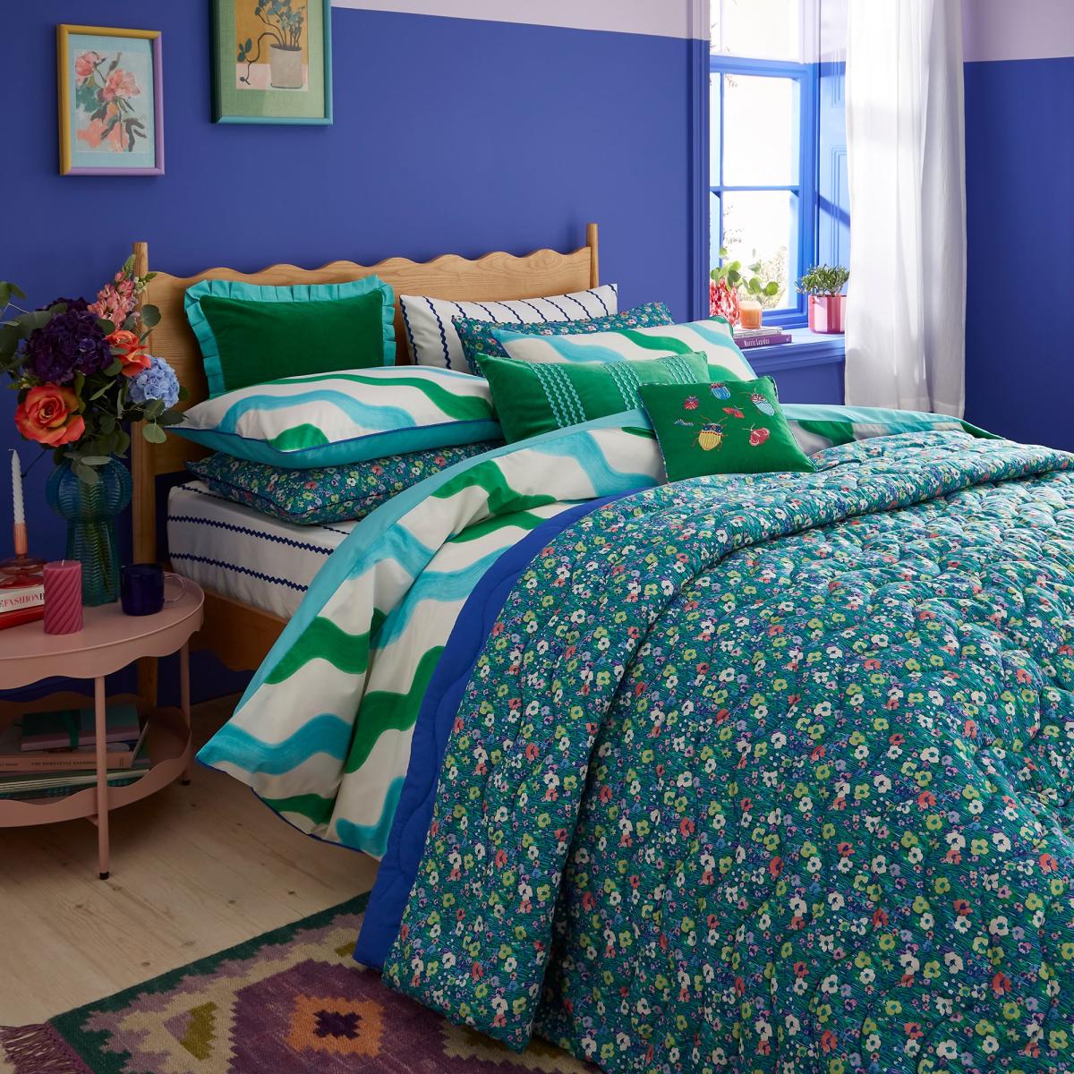 Sophie Robinson Hazy Wave 100% Cotton Duvet Cover & Pillowcase Set – image 7