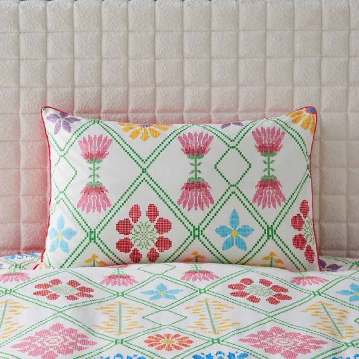 Yinka Ilori Net Floral 100% Cotton Duvet Cover & Pillowcase Set – image 4