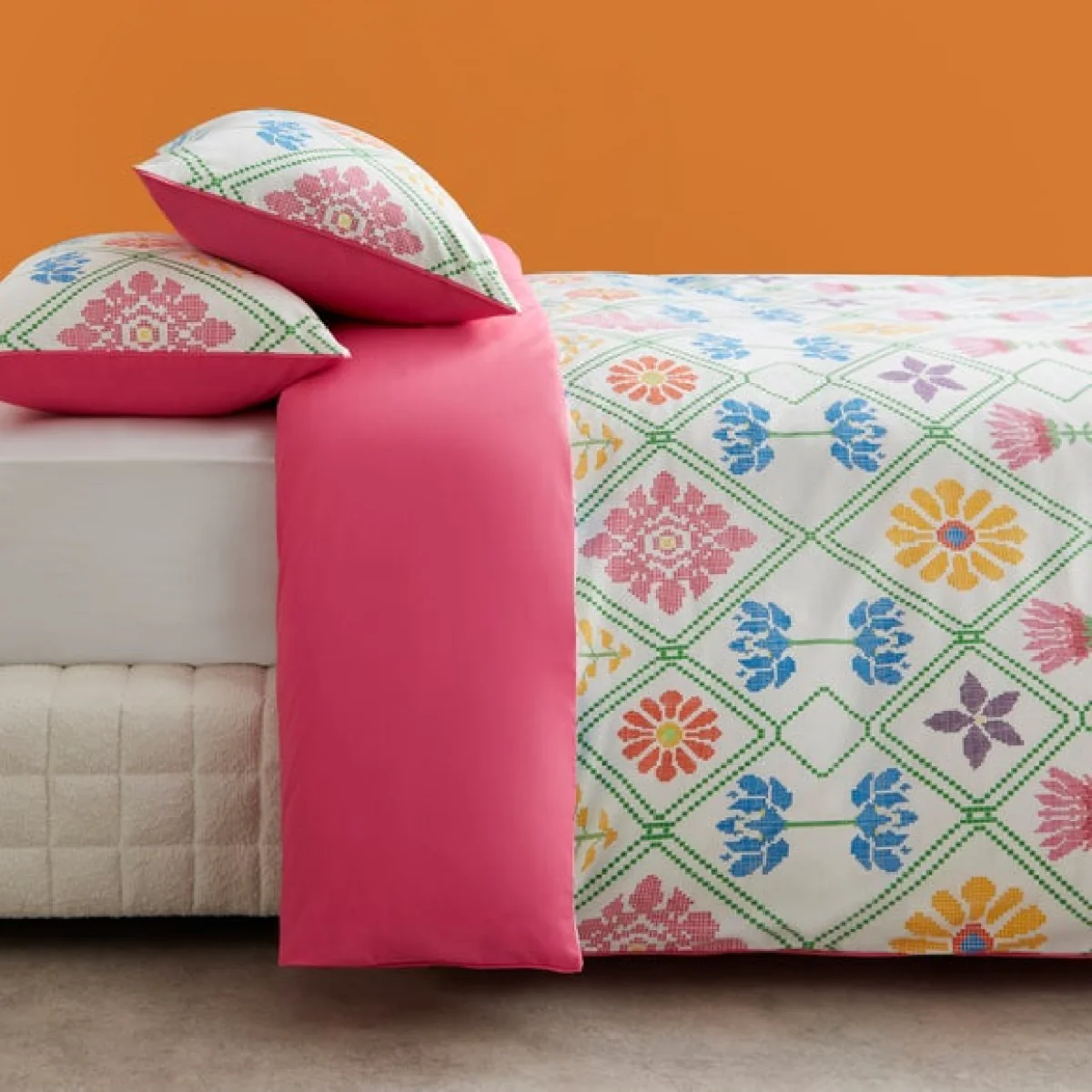 Yinka Ilori Net Floral 100% Cotton Duvet Cover & Pillowcase Set – image 5