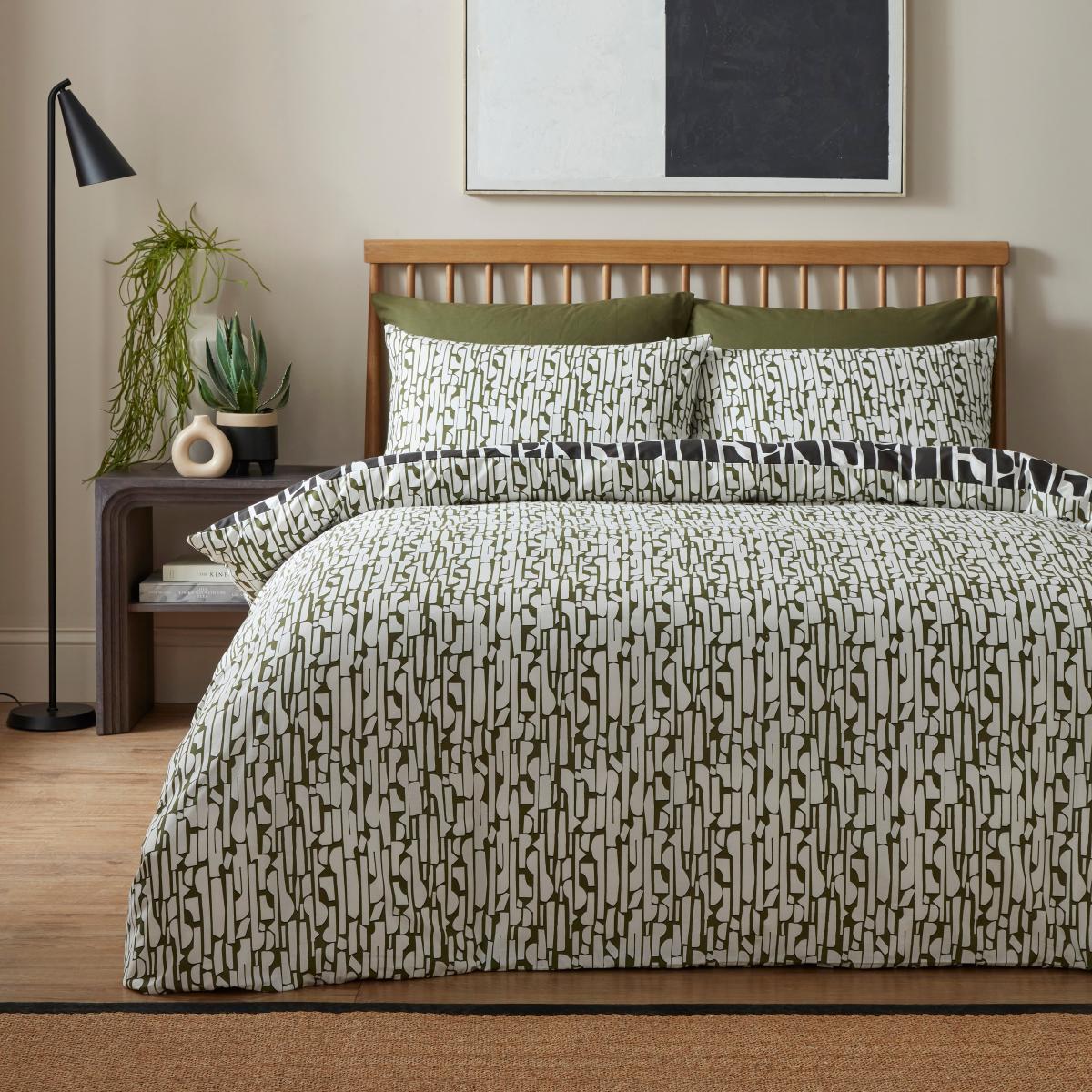 Rowen Geo 100% Cotton Duvet Cover & Pillowcase Set – image 4
