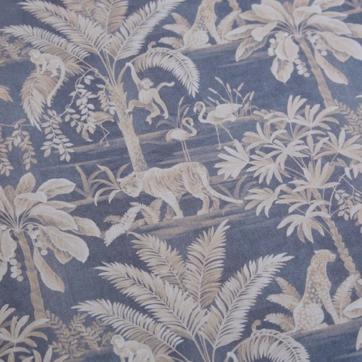 Luxe Jungle Duvet Cover Set Blue – image 4