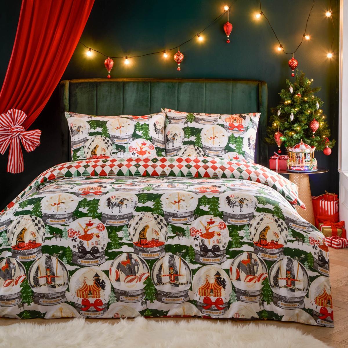 Showtime Polycotton Duvet Cover and Pillowcase Set Green – image 6