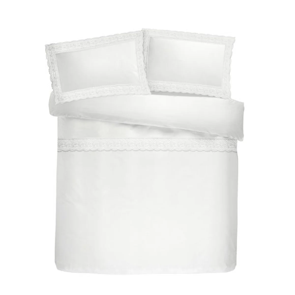 Renaissance White Duvet Cover and Pillowcase Set White – image 4
