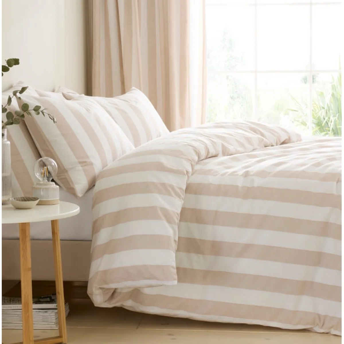Maisie Woven Stripe 100% Cotton Duvet Cover & Pillowcase Set – image 3
