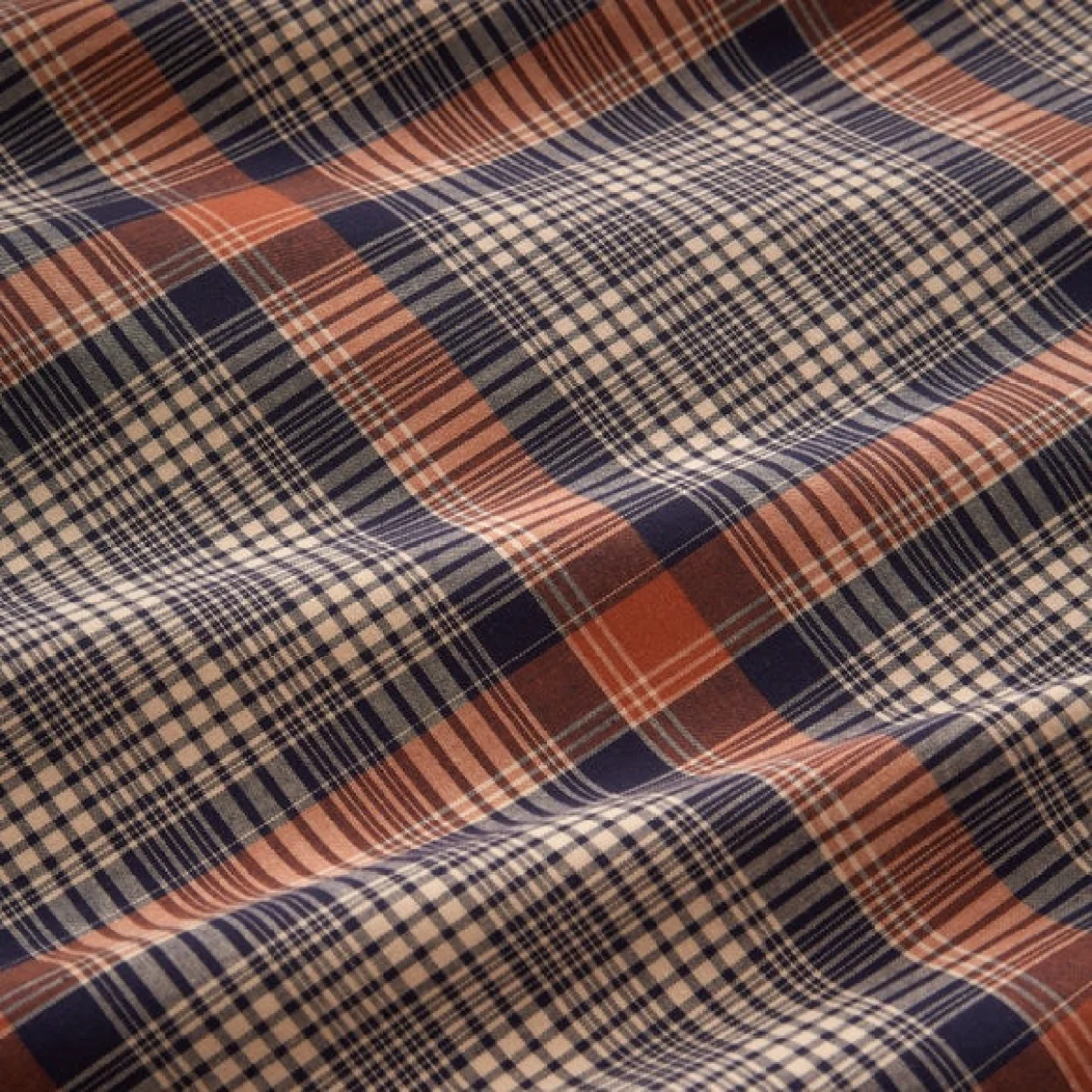 Calie Check Navy Duvet Cover and Pillowcase Set Navy (Blue) – image 3