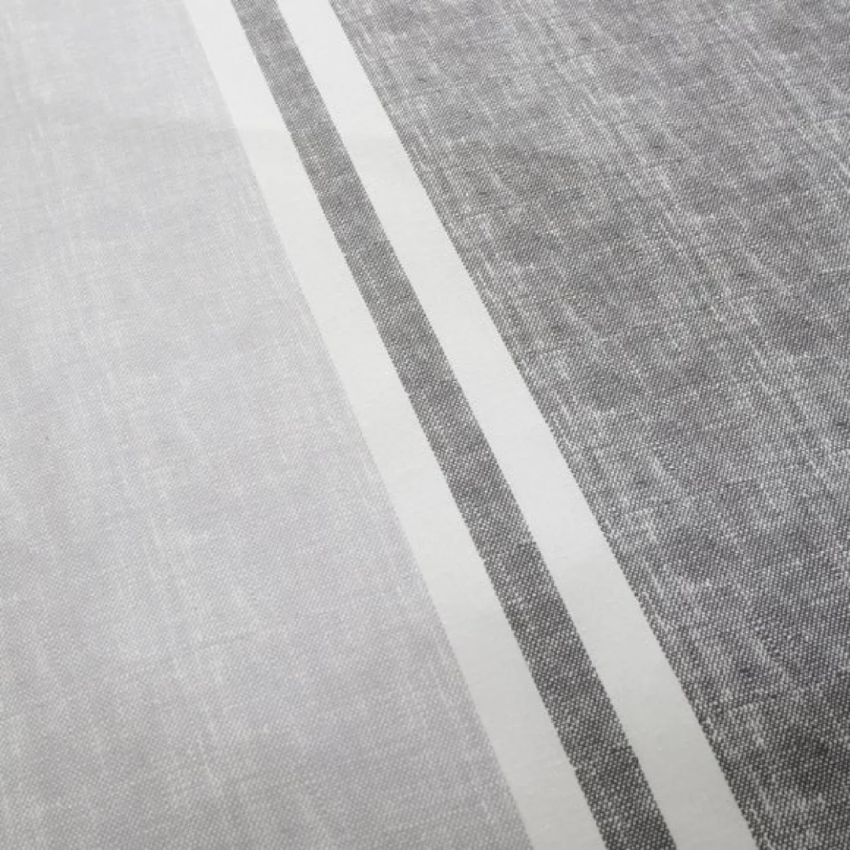 Catherine Lansfield Textured Banded Stripe Reversible Grey Duvet Cover & Pillowcase Set Grey – image 3