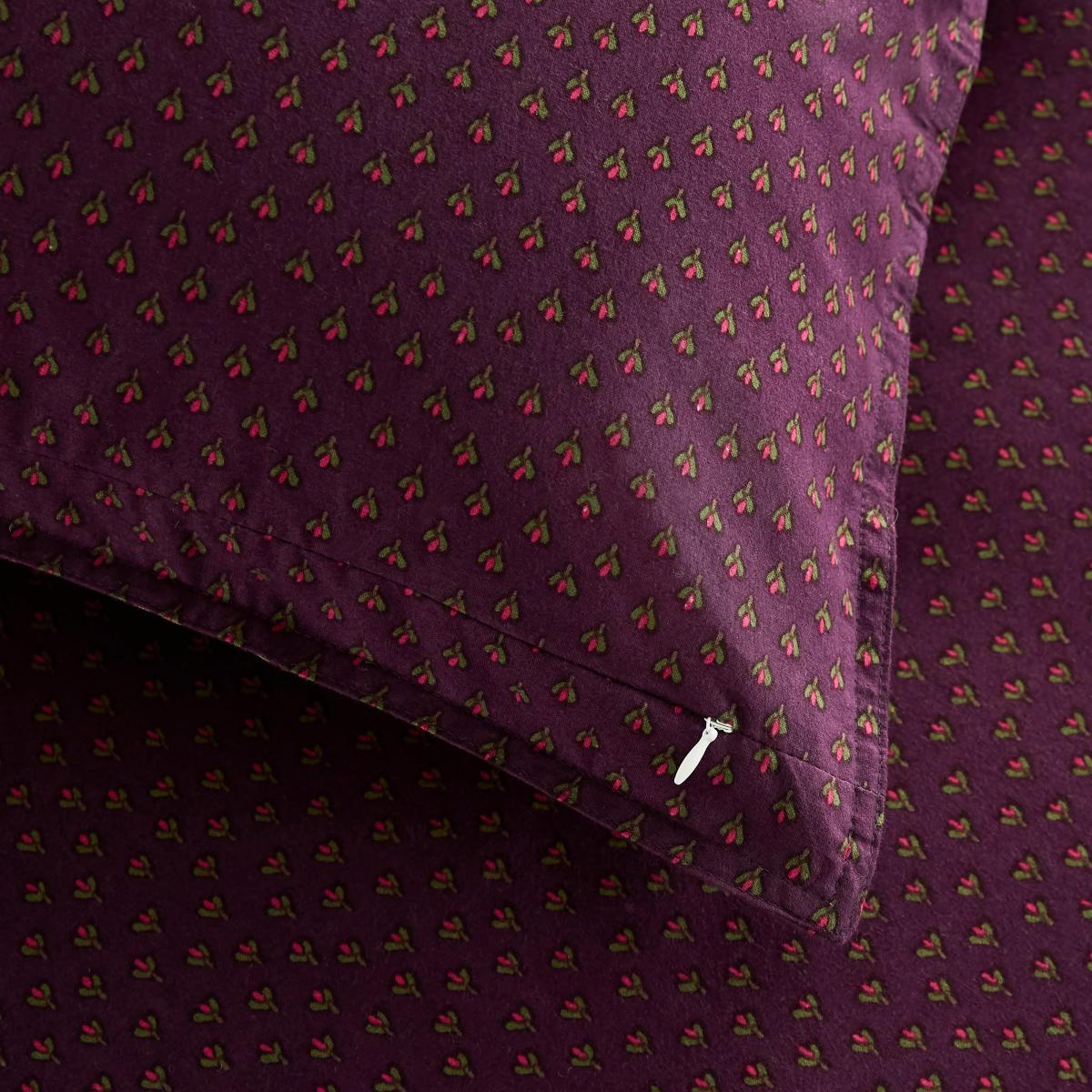 Dorma Folkloric Damson Brushed Cotton Duvet Cover and Pillowcase Set Damson (Purple) – image 6