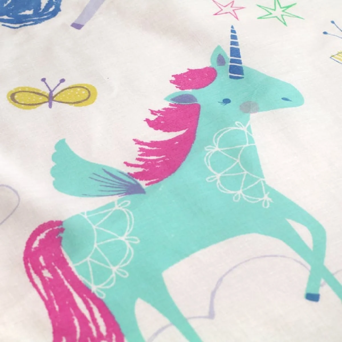 Rainbow Unicorn Duvet Cover & Pillowcase Set MultiColoured – image 3