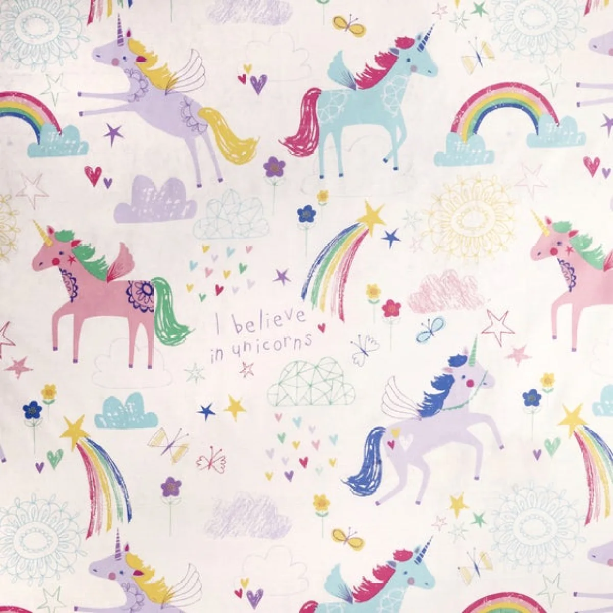 Rainbow Unicorn Duvet Cover & Pillowcase Set MultiColoured – image 4