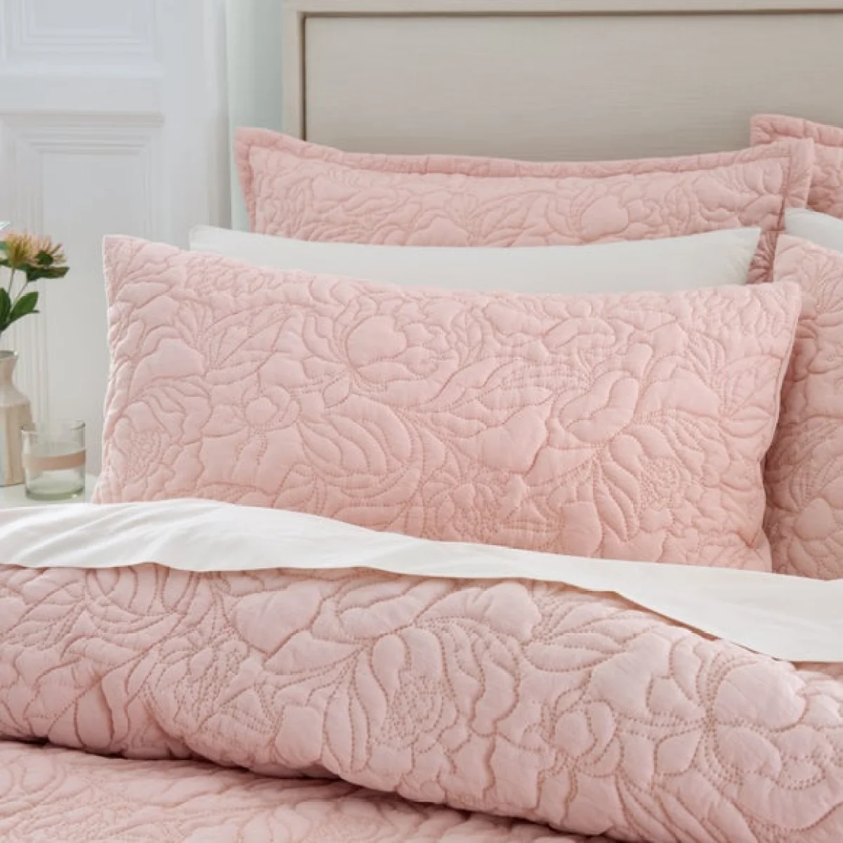 Ada Floral Blush Duvet Cover and Pillowcase Set Blush (Pink) – image 2