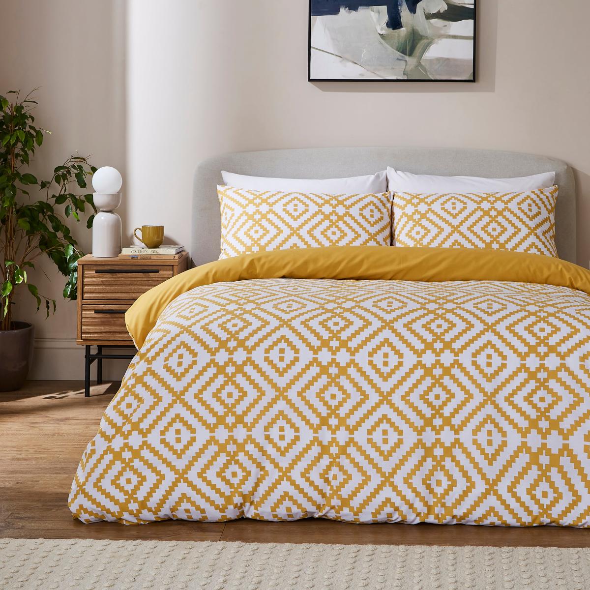 Sunny Geometric Duvet Cover & Pillowcase Set – image 3