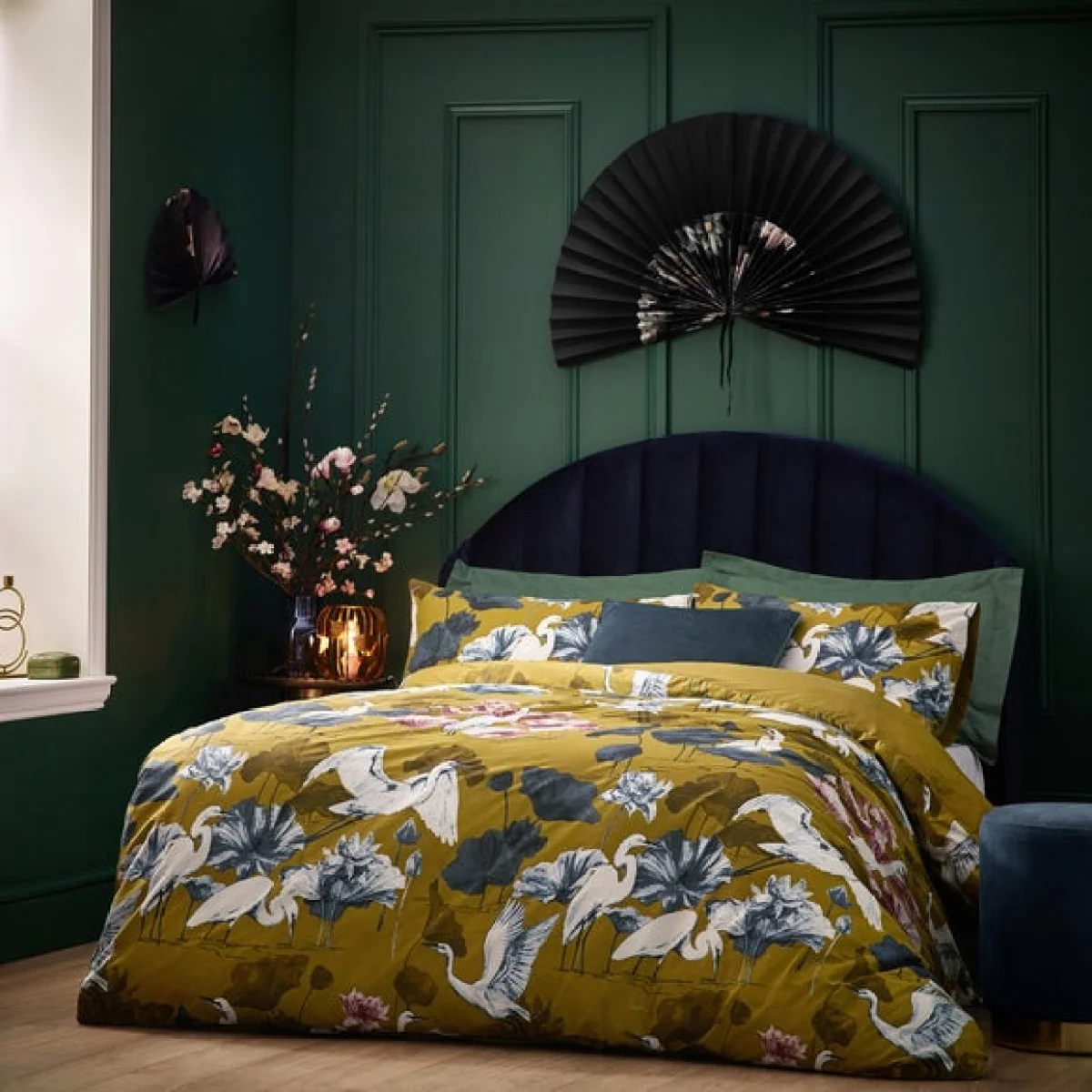 Wylder Tropics Kushiro Olive Duvet Cover & Pillowcase Set Olive – image 1