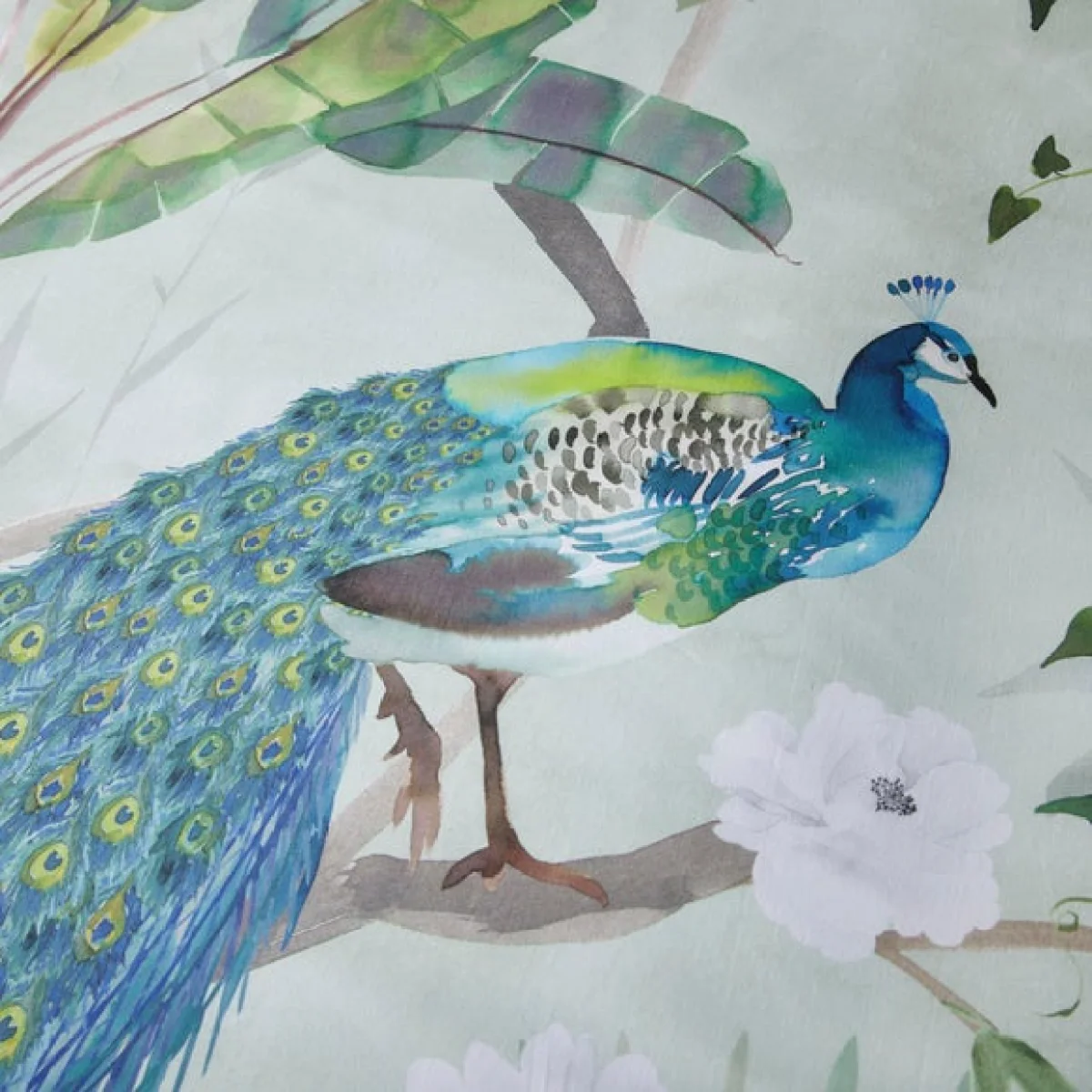 Peacock Jungle Green Duvet Cover and Pillowcase Set Green – image 4