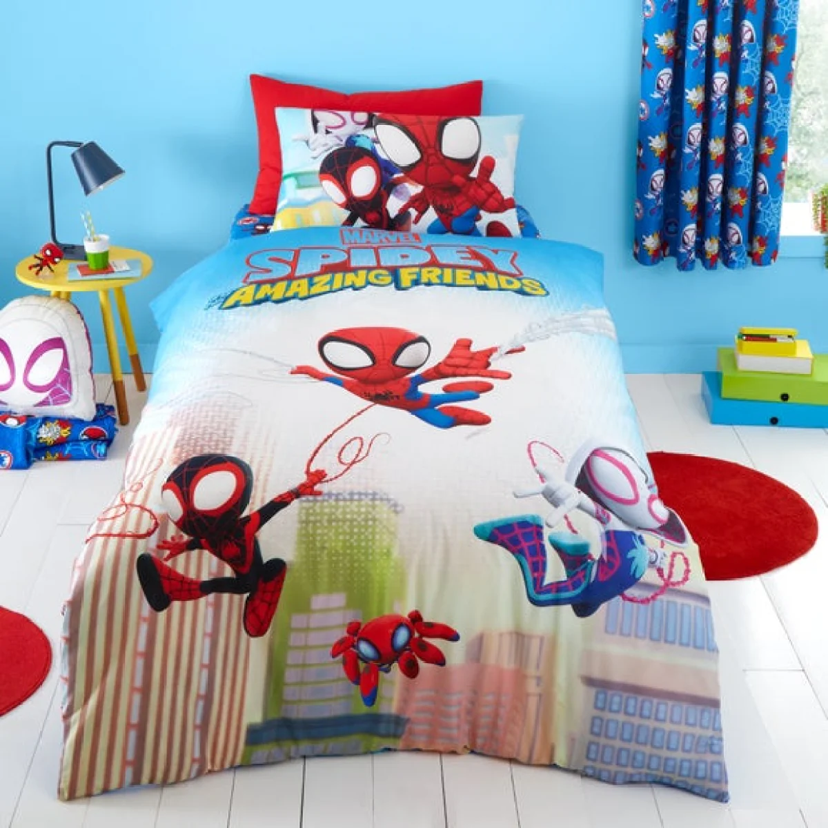 Spidey and His Amazing Friends Duvet Cover and Pillowcase Set MultiColoured – image 1