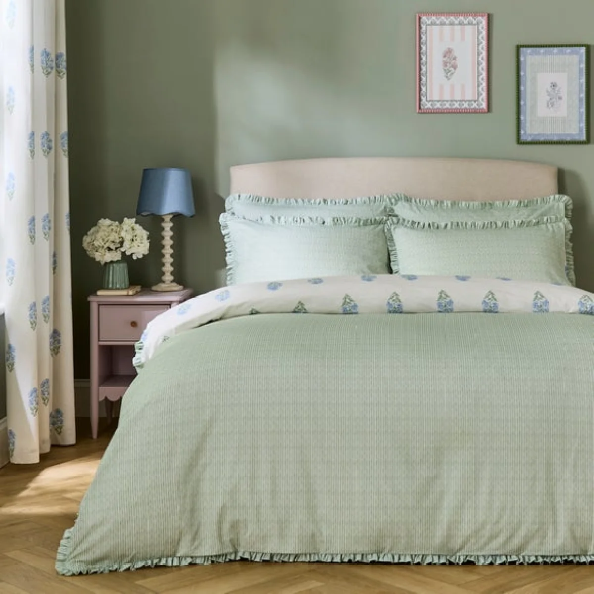 Matilda Frilled Polycotton Duvet Cover & Pillowcase Set – image 2