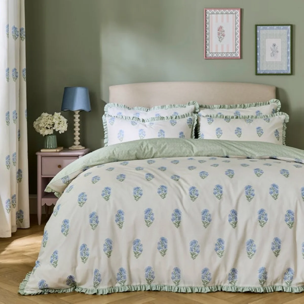 Matilda Frilled Polycotton Duvet Cover & Pillowcase Set – image 1