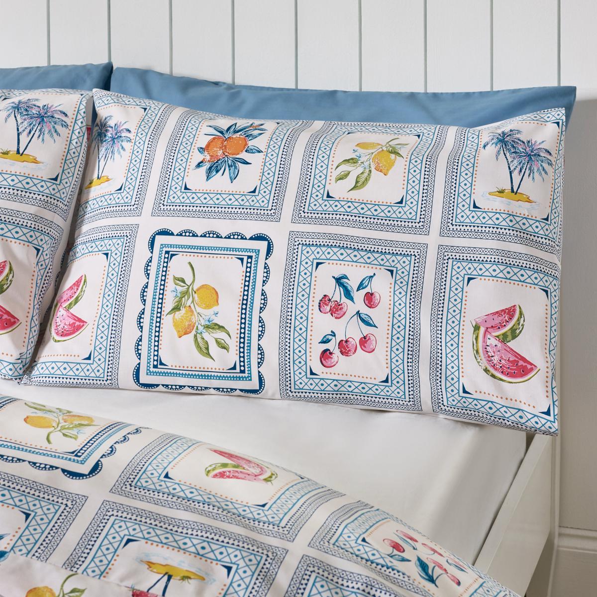 Catherine Lansfield Riviera Tiles Reversible Duvet Cover & Pillowcase Set – image 2