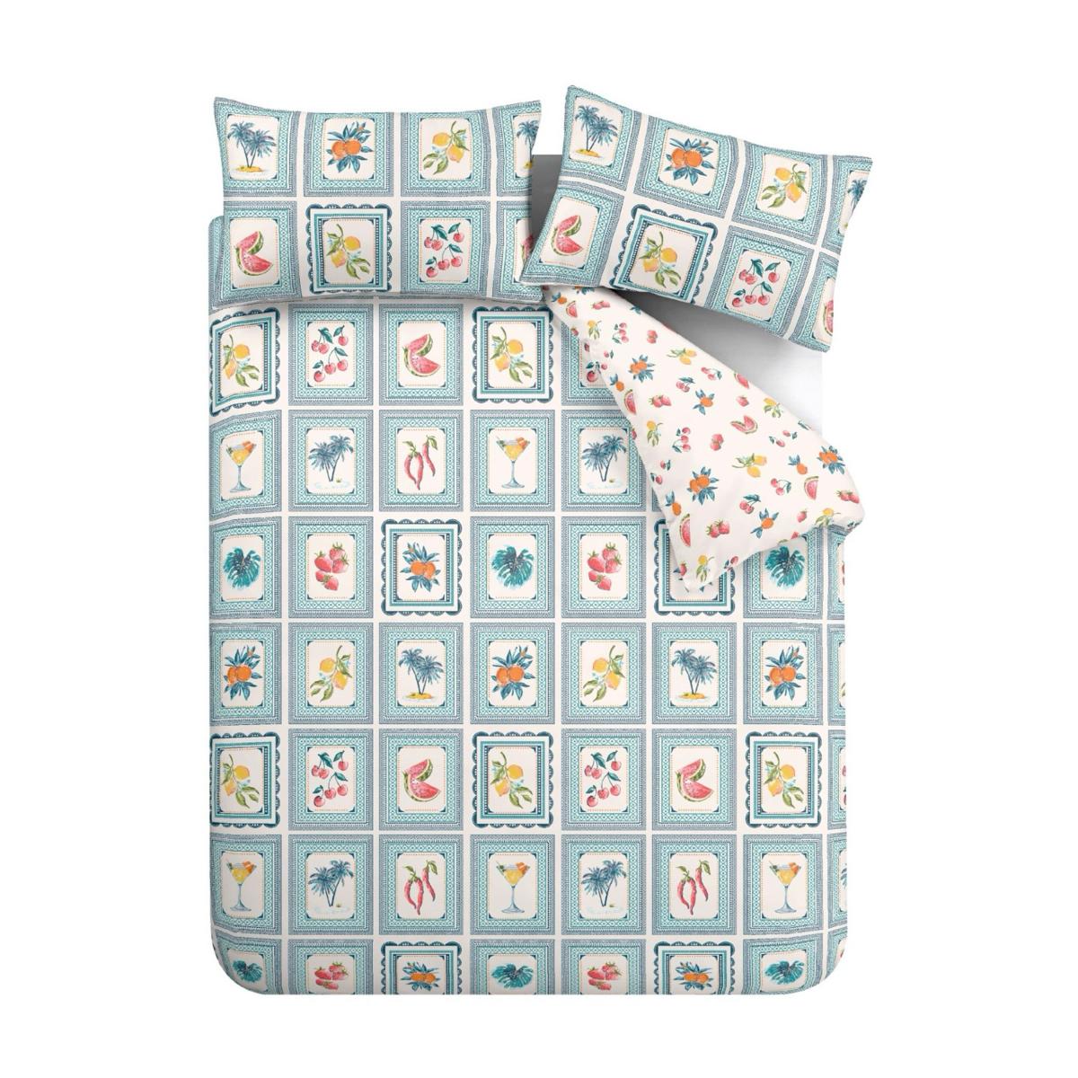 Catherine Lansfield Riviera Tiles Reversible Duvet Cover & Pillowcase Set – image 5