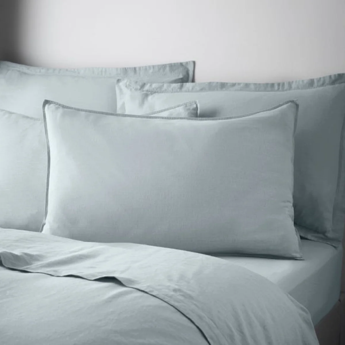 Cotton Linen White Duvet Cover & Pillowcase Set White – image 4