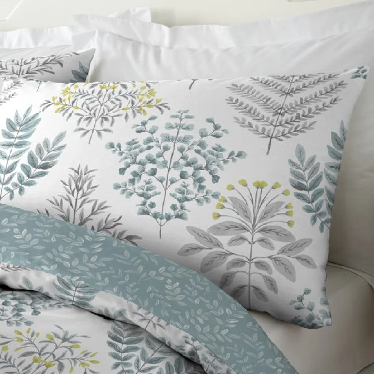 Emily Easy Care Duck Egg Duvet Cover and Pillowcase Set Duck Egg (Blue) – image 3