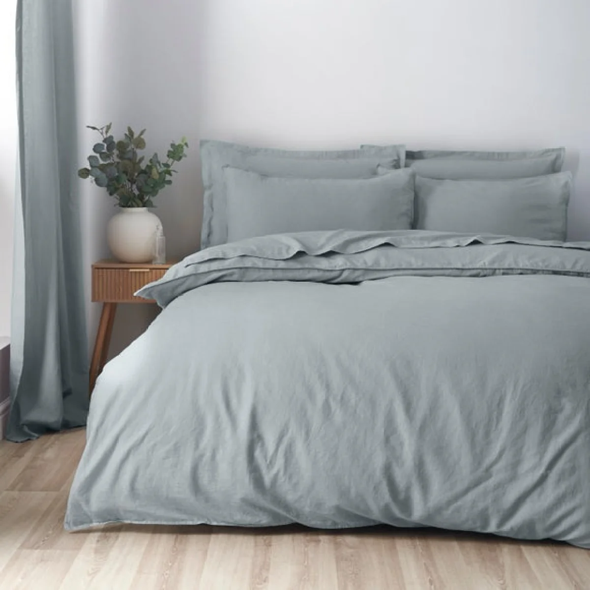 Cotton Linen Butterscotch Duvet Cover & Pillowcase Set Butterscotch (Orange) – image 2