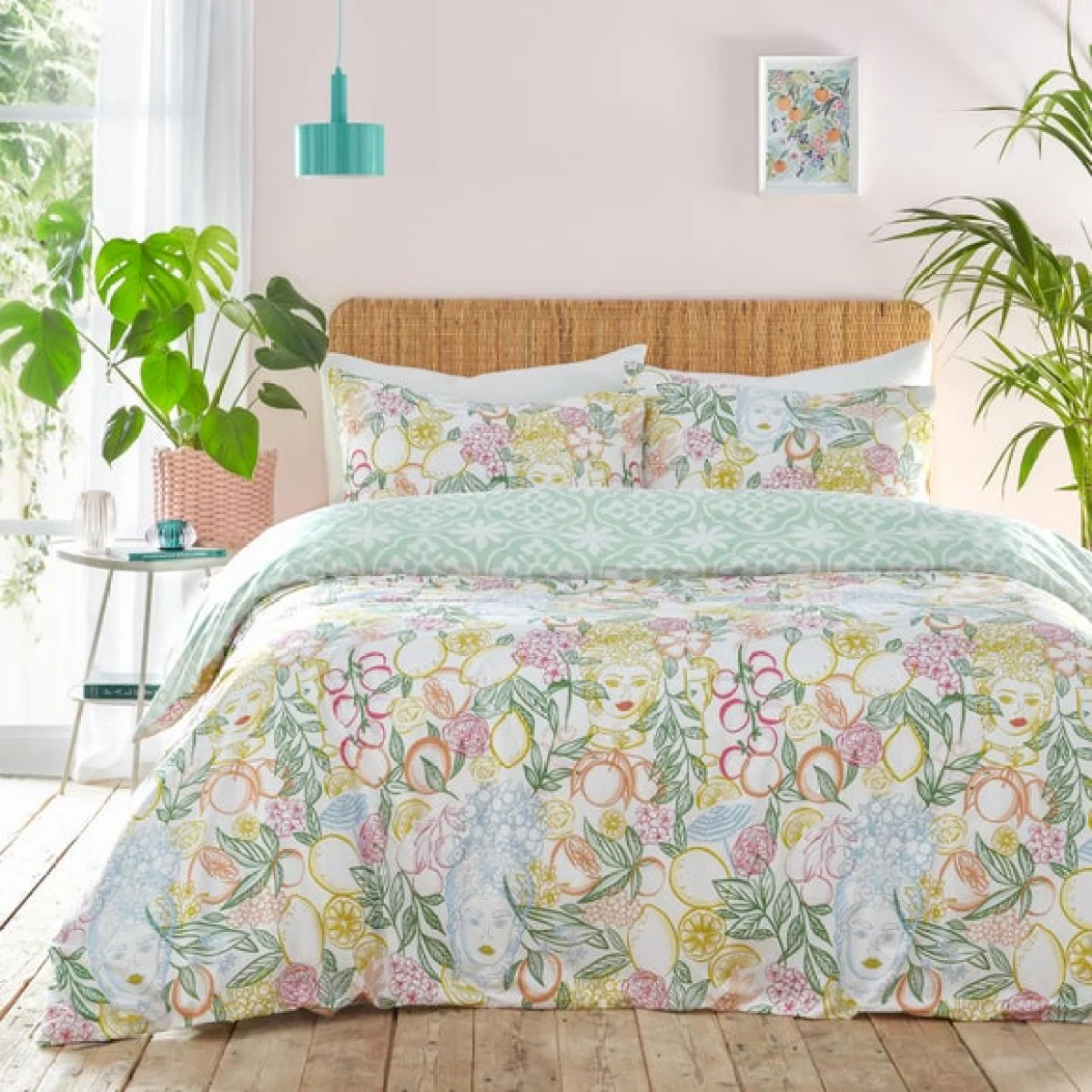 furn. Taormina Duvet Cover and Pillowcase Set MultiColoured – image 3