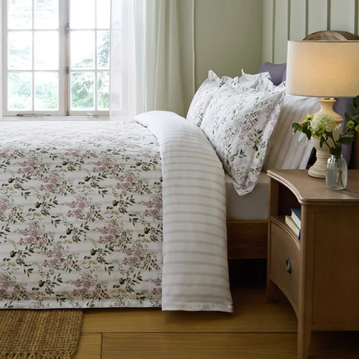 Dorma Hampton Stripe 100% Cotton Sateen Duvet Cover & Pillowcase Set – image 5