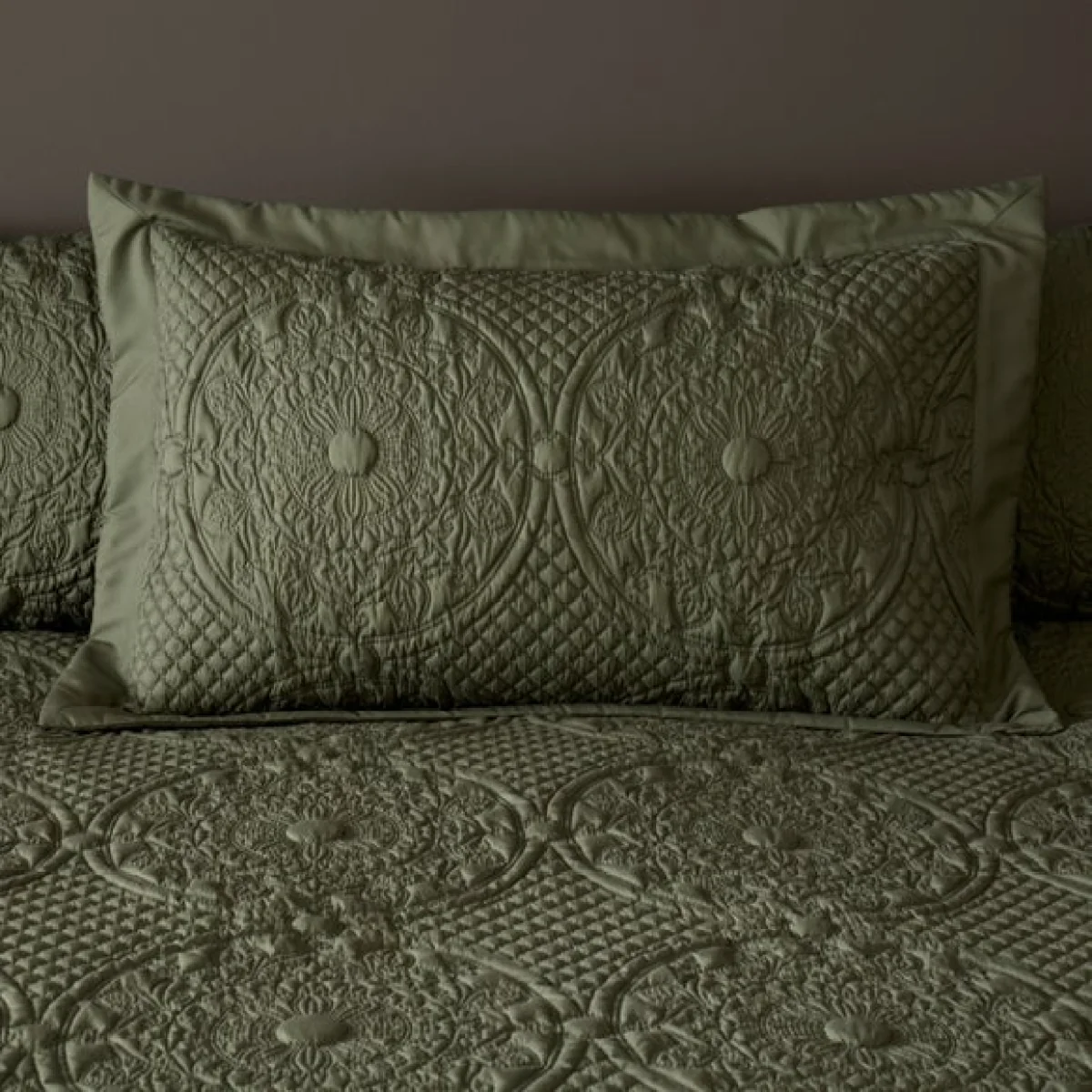 Mandalay Olive Duvet Cover and Pillowcase Set Olive – image 2