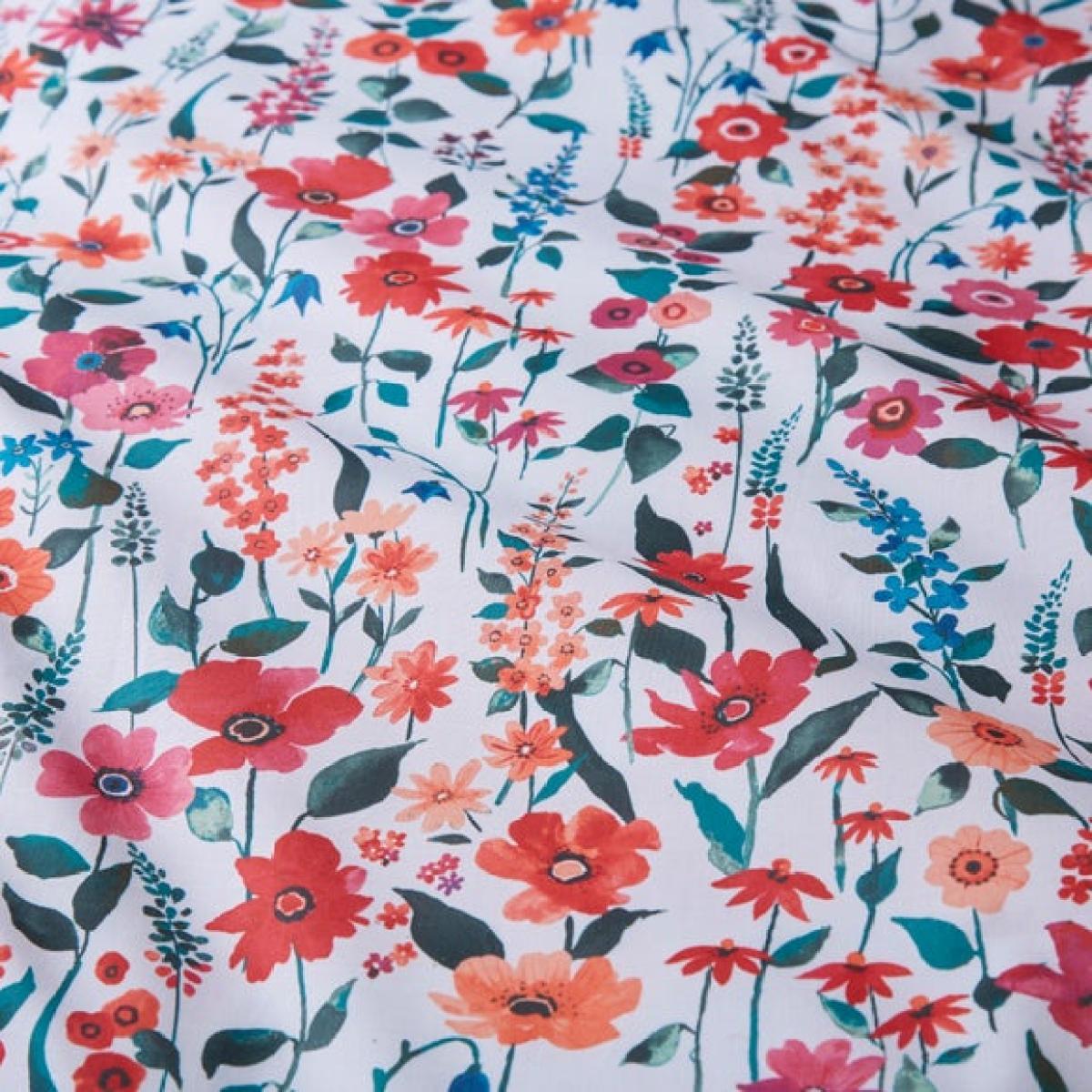 Meadow Floral Polycotton Duvet Cover & Pillowcase Set – image 4