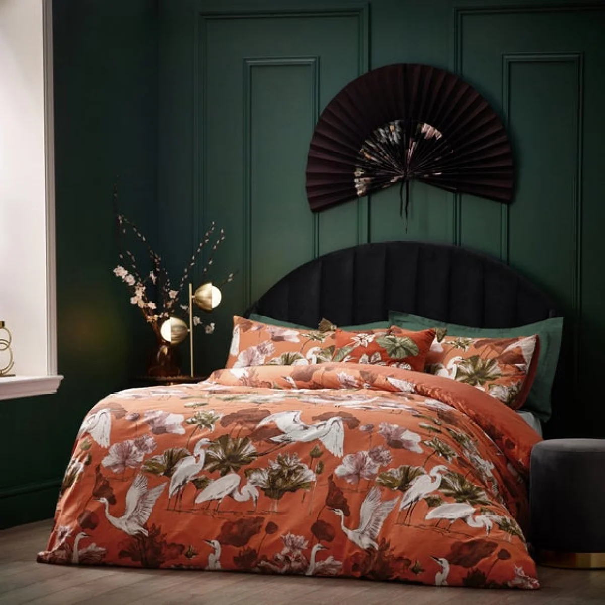 Wylder Tropics Kushiro Coral Duvet Cover & Pillowcase Set Coral – image 3