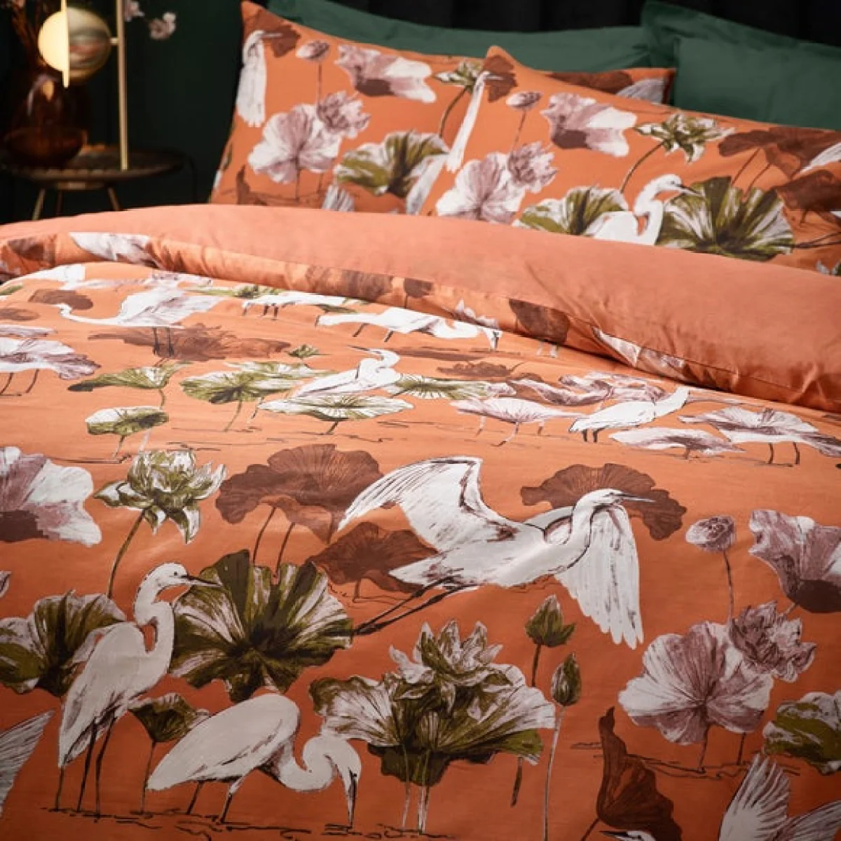 Wylder Tropics Kushiro Coral Duvet Cover & Pillowcase Set Coral – image 4