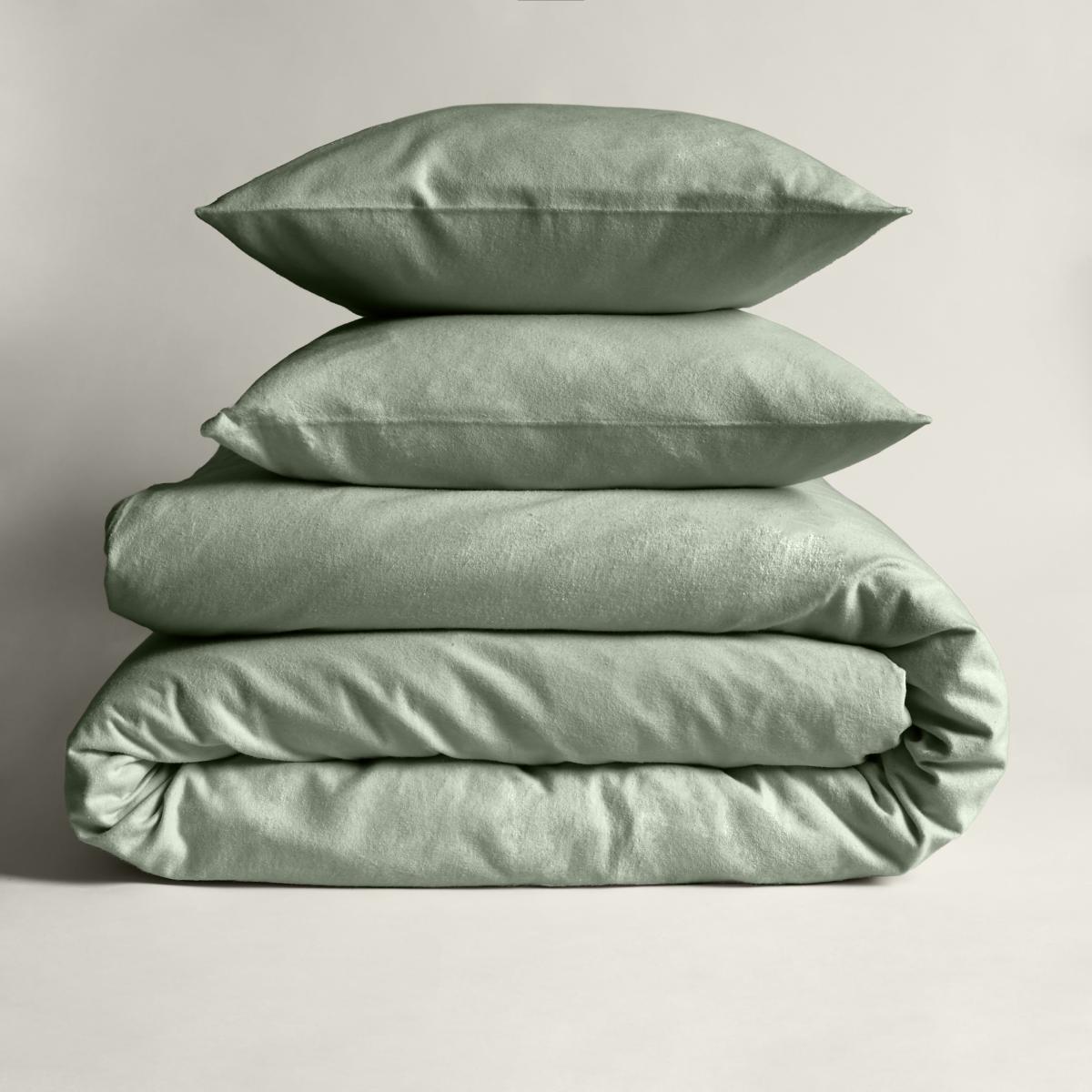 Simply Brushed Cotton Duvet Cover and Pillowcase Set Sage (Green) – image 3