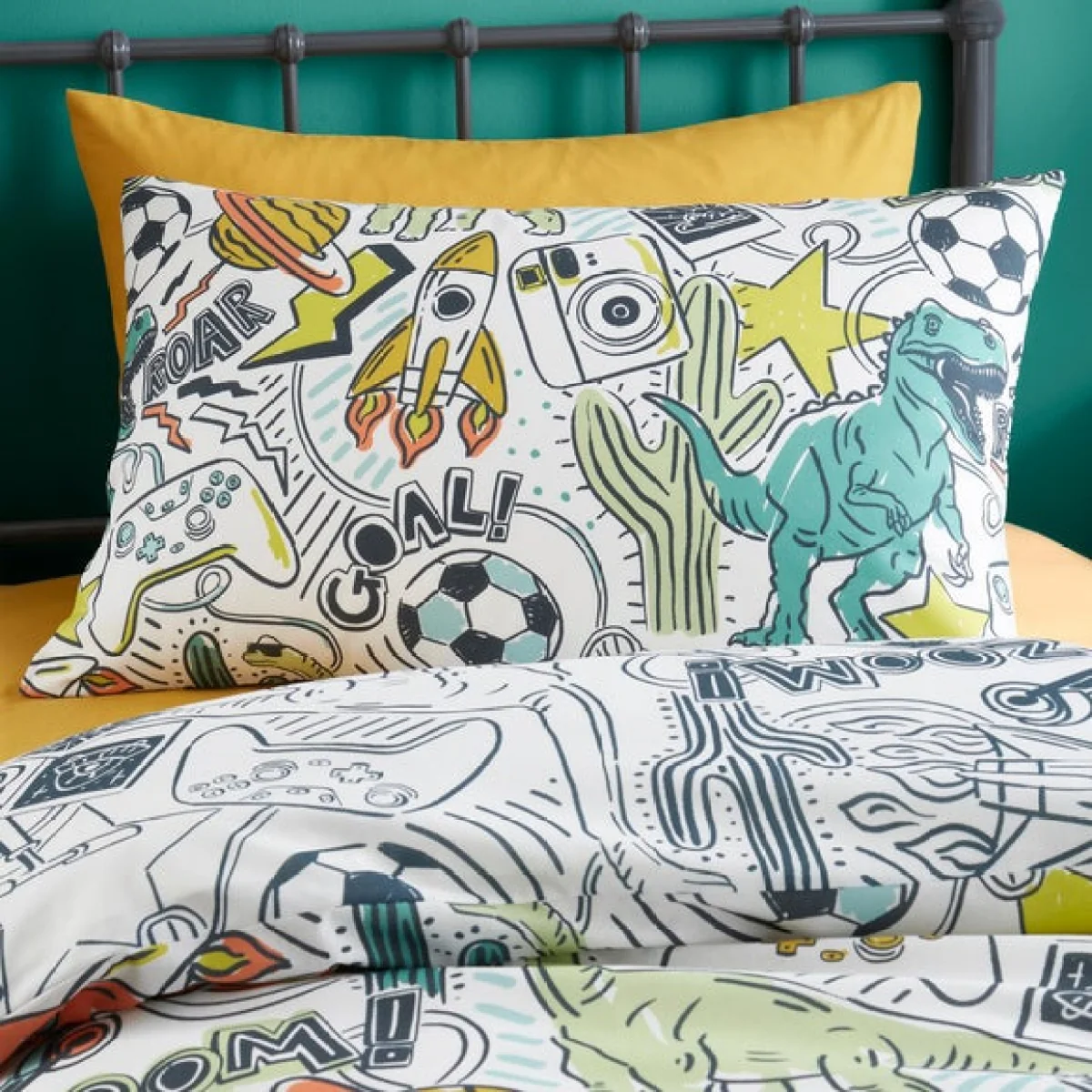 Bedlam Doodle Zoom Duvet Cover & Pillowcase Set – image 2