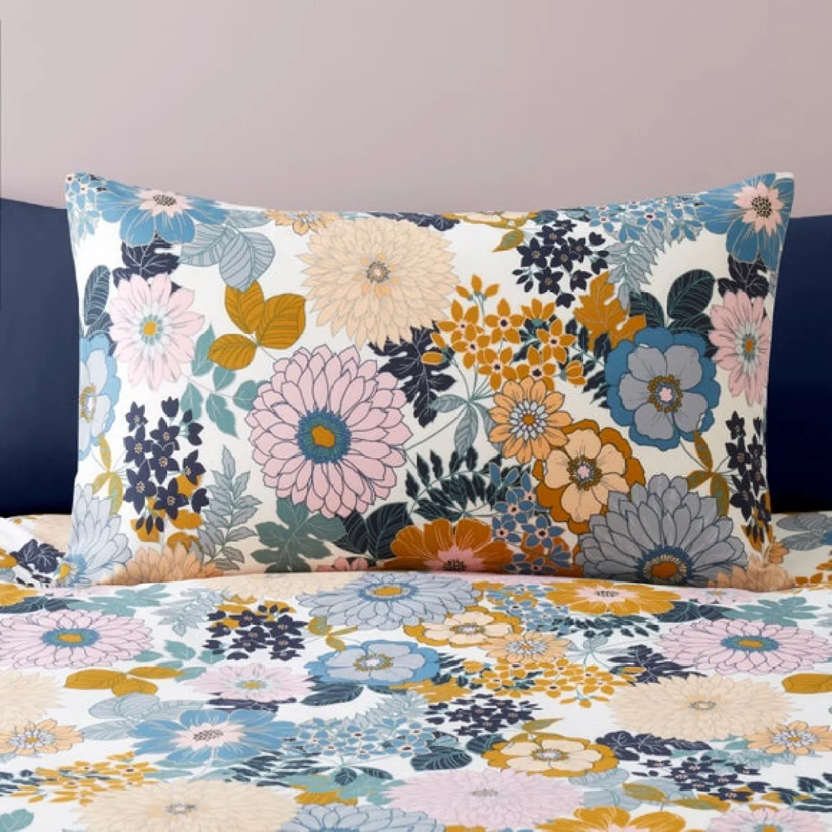 Genka Reversible Duvet Cover and Pillowcase Set MultiColoured – image 2